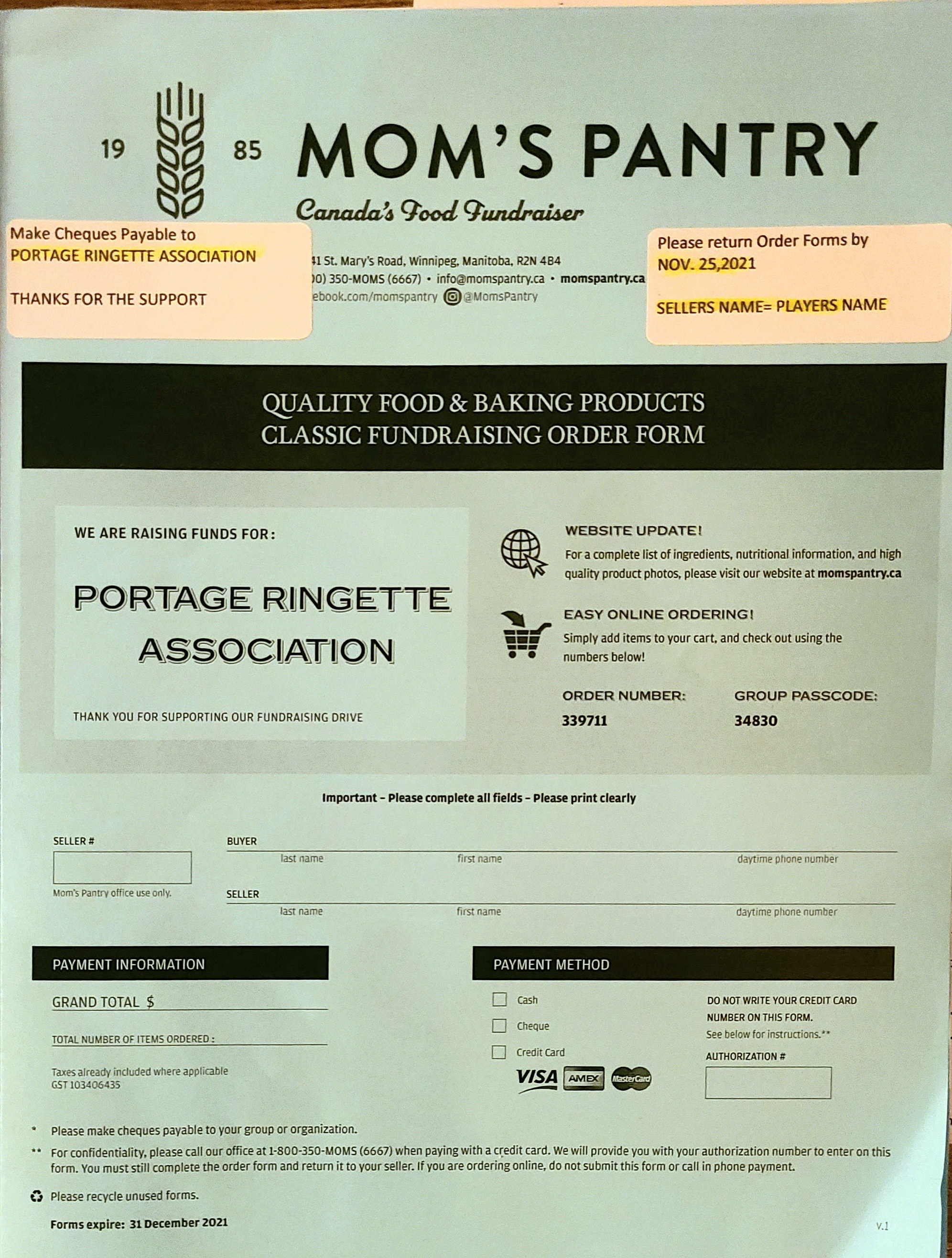 Mom's Pantry Details
